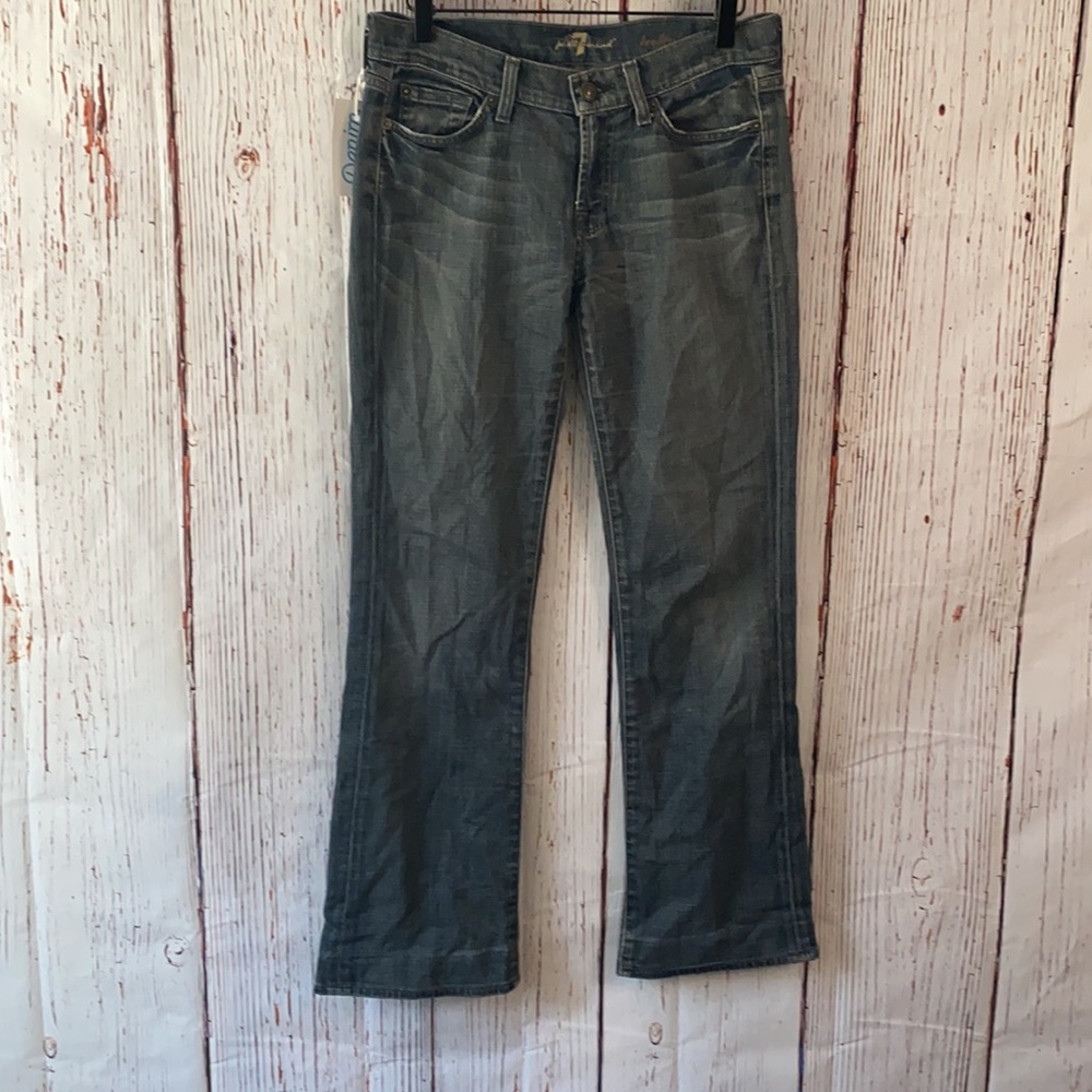 7FAM BOOTCUT JEANS EMBELLISHED GEM SIZE 27
